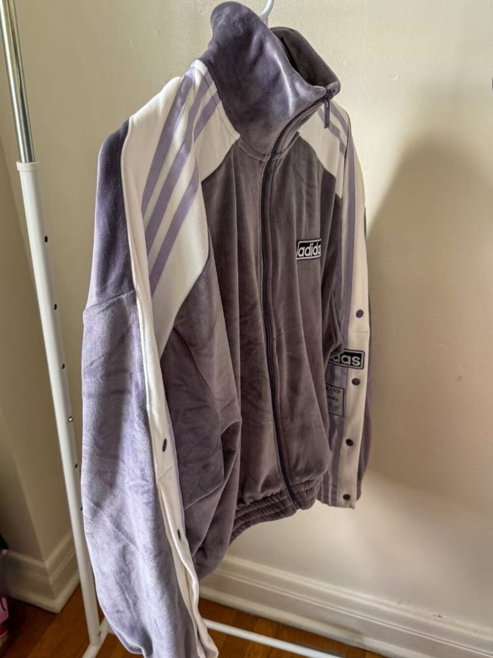 Adidas Originals Adibreak Velour TT Track Top Jacket Breakaway Womens L